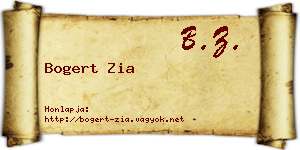 Bogert Zia névjegykártya